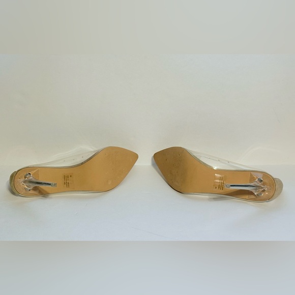 REVOL Glass Doll Clear Stiletto High Heels with Pointed Toe Size 10 - Picture 9 of 11